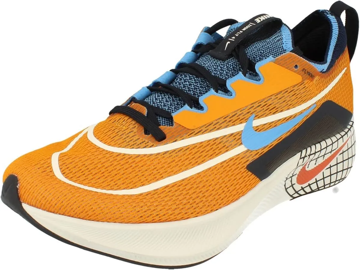 Nike Zoom Fly 4 PRM Mens Running Trainers DO9583 Sneakers Shoes (UK 9 US 10 EU 44, Light Curry University Blue 700)