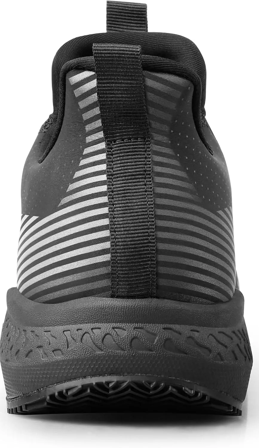 Non Slip Shoes for Men Food Service, Waterproof Work Shoes Restaurant,Slip On Resistant Sneakers, Breathable, Lightweight Walking Shoes for Kitchen and Restaurant Work Black