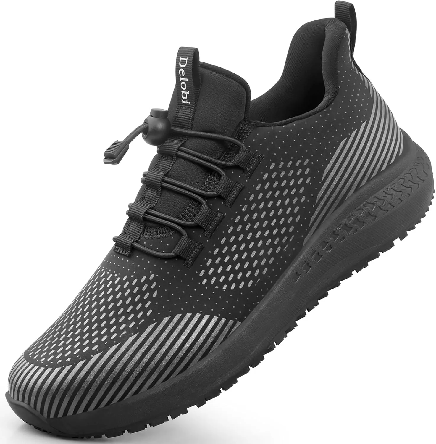 Non Slip Shoes for Men Food Service, Waterproof Work Shoes Restaurant,Slip On Resistant Sneakers, Breathable, Lightweight Walking Shoes for Kitchen and Restaurant Work Black