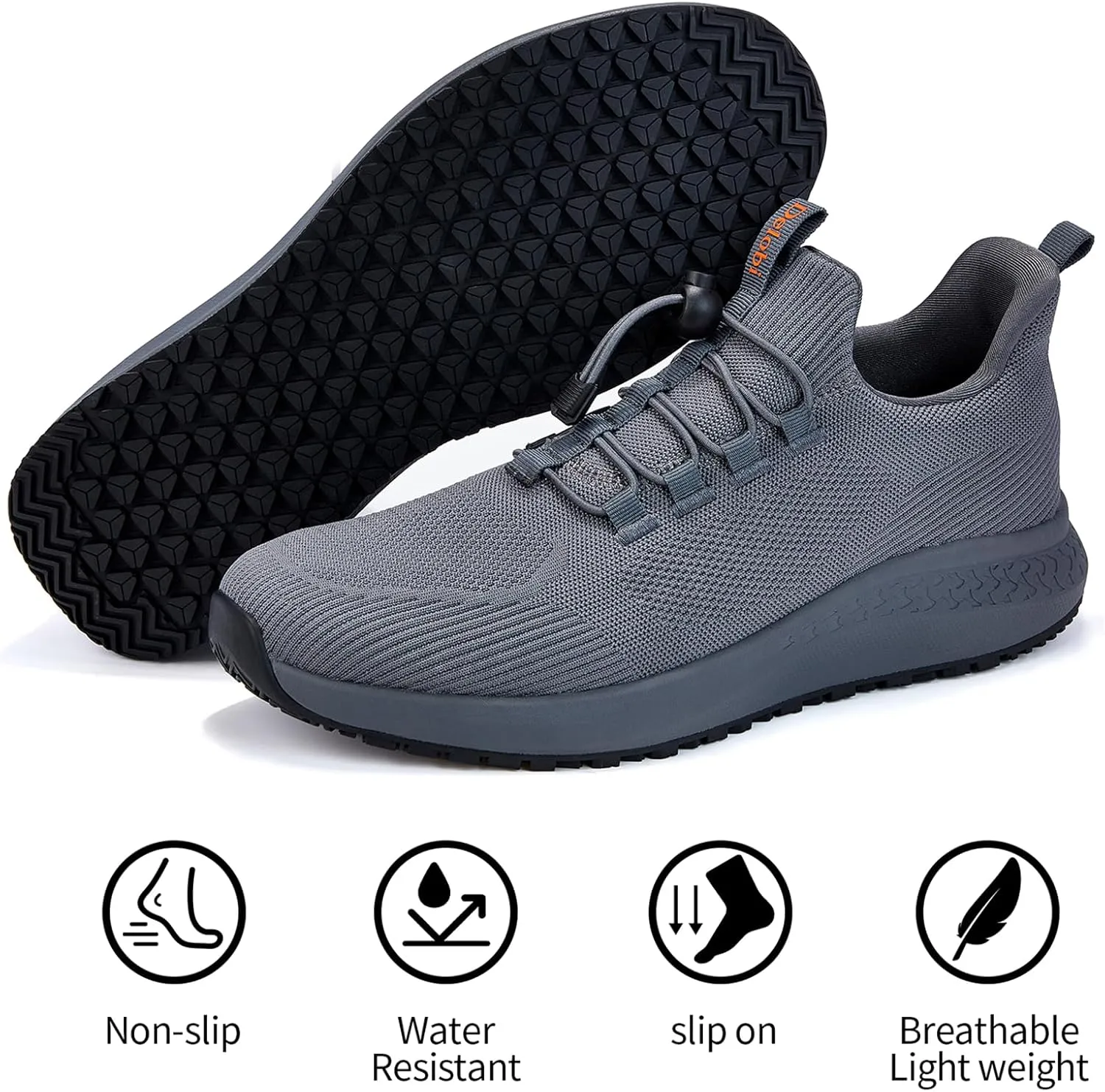 Non Slip Shoes for Women - Food Service & Restaurant, Waterproof Breathable, Lightweight Slip Resistant Sneakers for Kitchen & Nurse