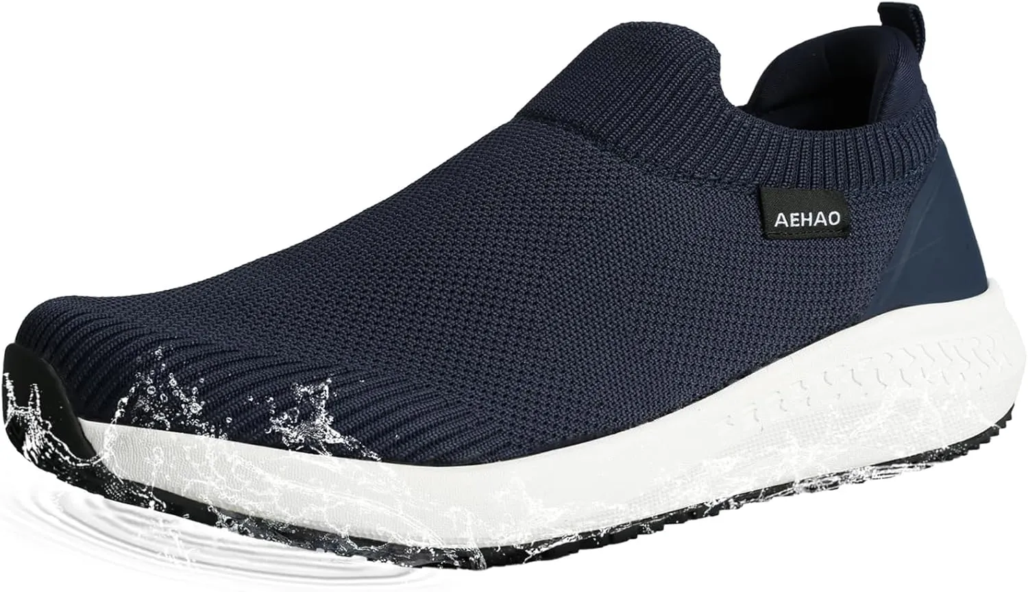 Non Slip Work Shoes for Men Food Service Slip On Chef Kitchen Shoes Waterproof Work Shoes Restaurant Slip Resistant Hospital Walking Sneakers Air Cushion Breathable Lightweight