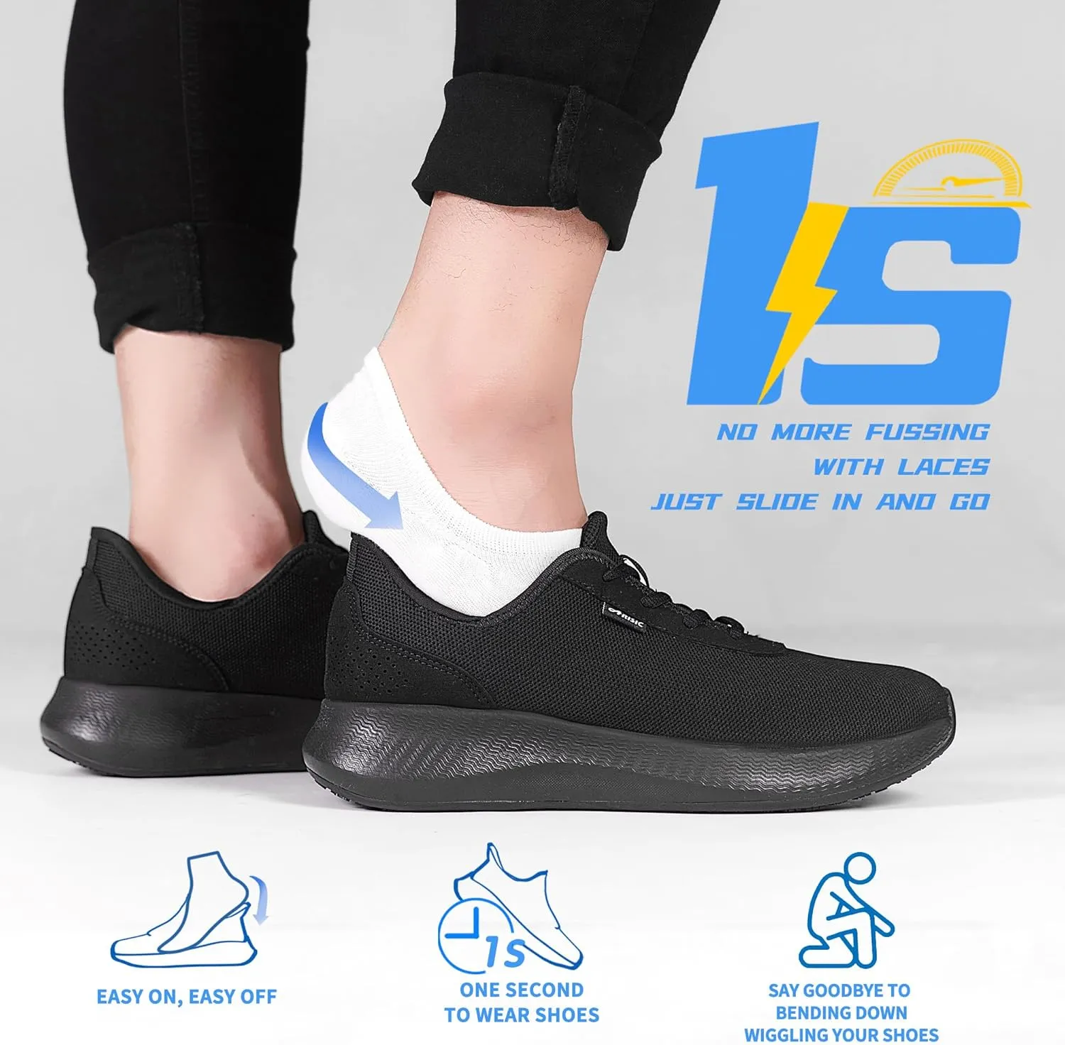 Non Slip Work Shoes for Men Women Restaurant Slip On Shoes for Mens,Slip Resistant Work Waterproof Sneakers Resistant Lightweight Comfortable Kitchen Chef Shoes Food Service