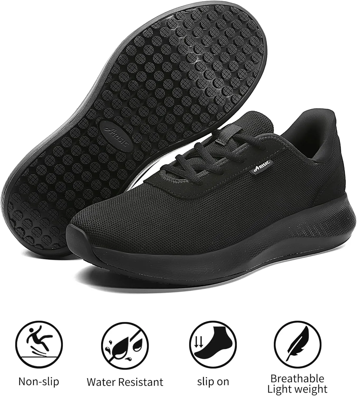 Non Slip Work Shoes for Men Women Restaurant Slip On Shoes for Mens,Slip Resistant Work Waterproof Sneakers Resistant Lightweight Comfortable Kitchen Chef Shoes Food Service