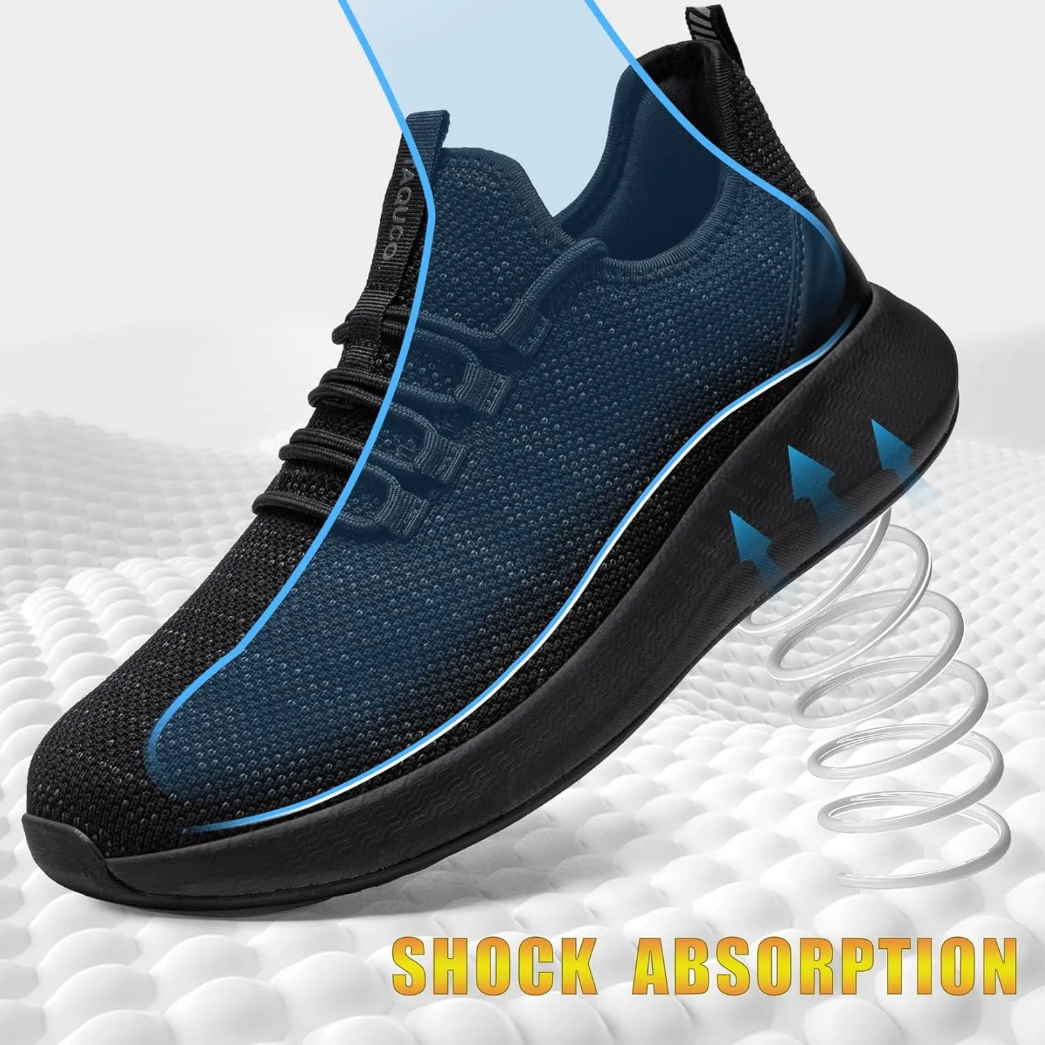 Non Slip Work Shoes for Women Slip Resistant Slip On Sneakers Food Service Lightweight Walking Shoes Kitchen Restaurant Black