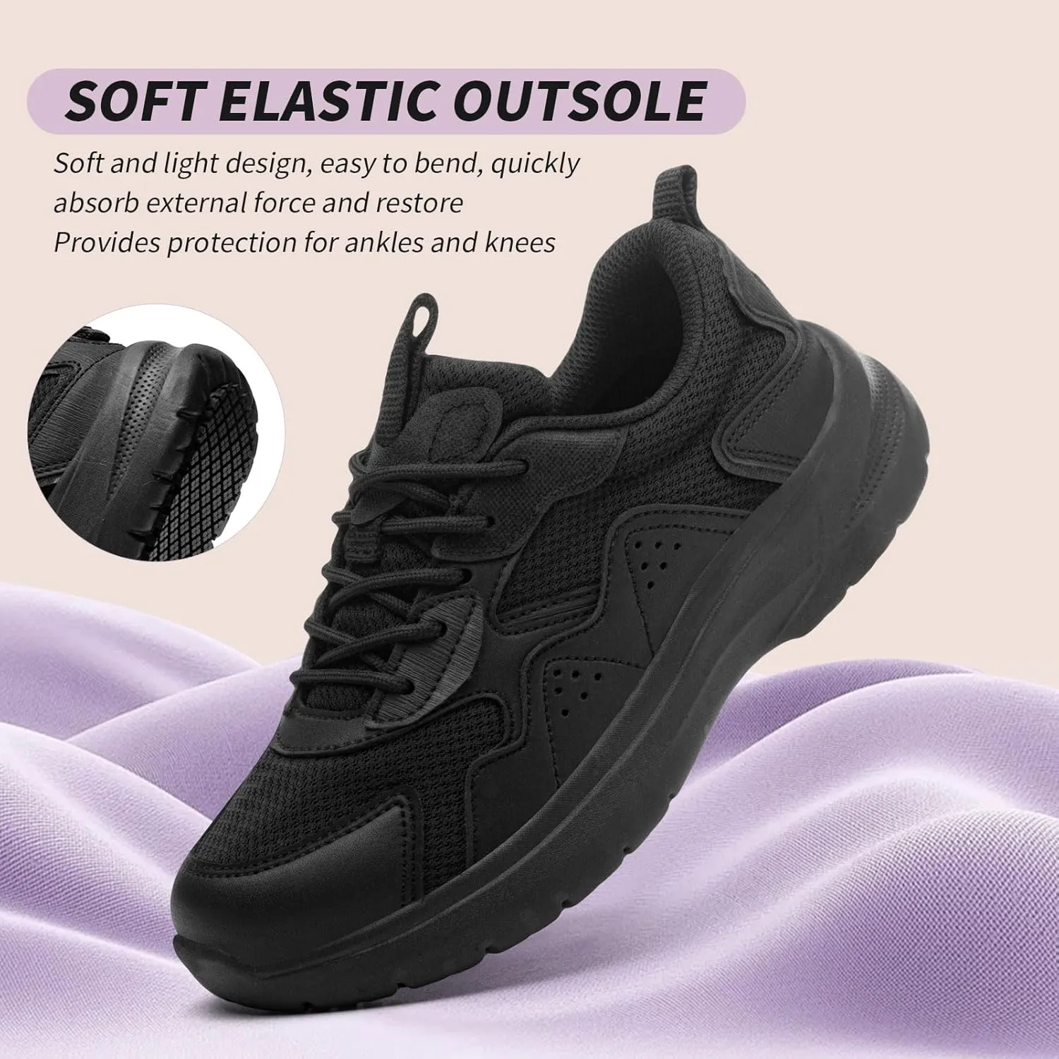 Non Slip Work Shoes Women Food Service-Lightweight and Comfortable Suitable for Restaurants and Crew Work