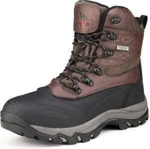 NORTIV 8 Men's Insulated Waterproof Construction Rubber Sole Winter Snow Ski Boots