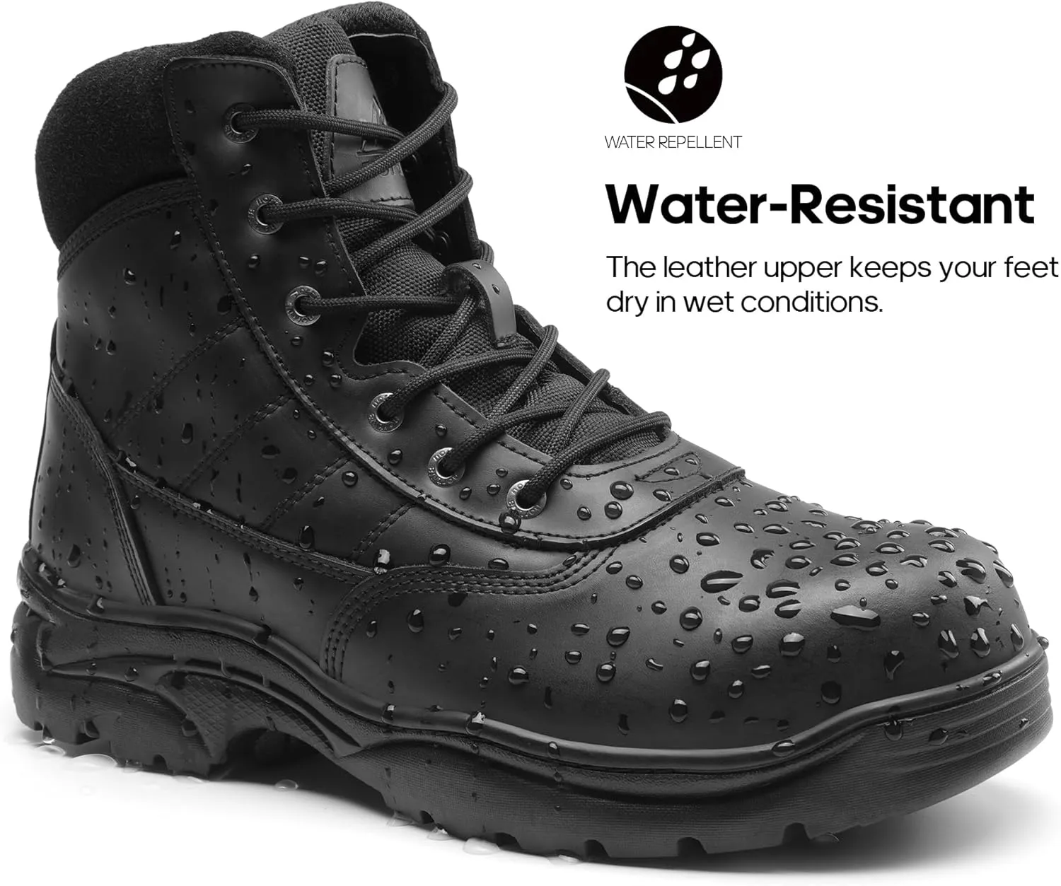 NORTIV 8 Men's Steel Toe Work Boots Breathable Ankle Safety Industrial & Construction Boots CONTRACTOR