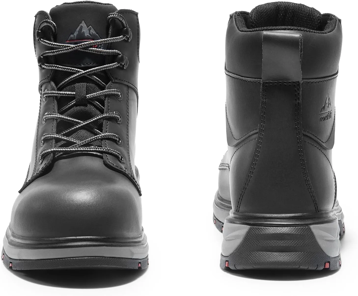 NORTIV 8 Steel Toe Work Boots for Men Waterproof Slip on Safety Construction Boots