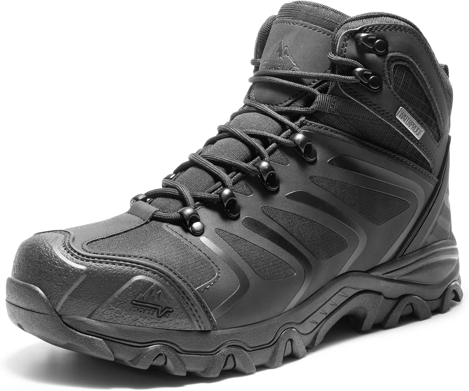 NORTIV 8 Waterproof Work Boots for Men Steel Toe Safety Construction Boots