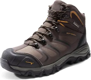 NORTIV 8 Waterproof Work Boots for Men Steel Toe Safety Construction Boots