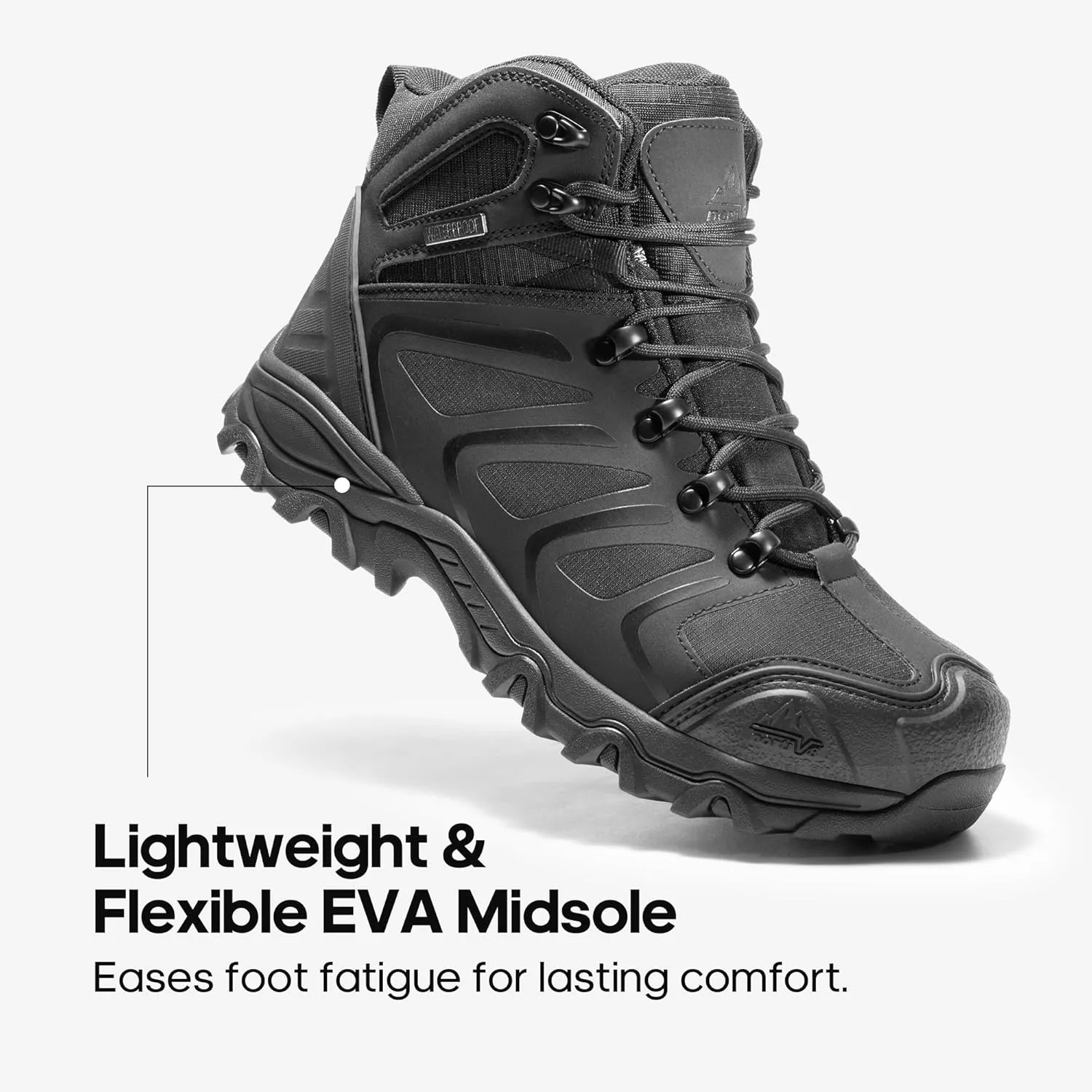 NORTIV 8 Waterproof Work Boots for Men Steel Toe Safety Construction Boots