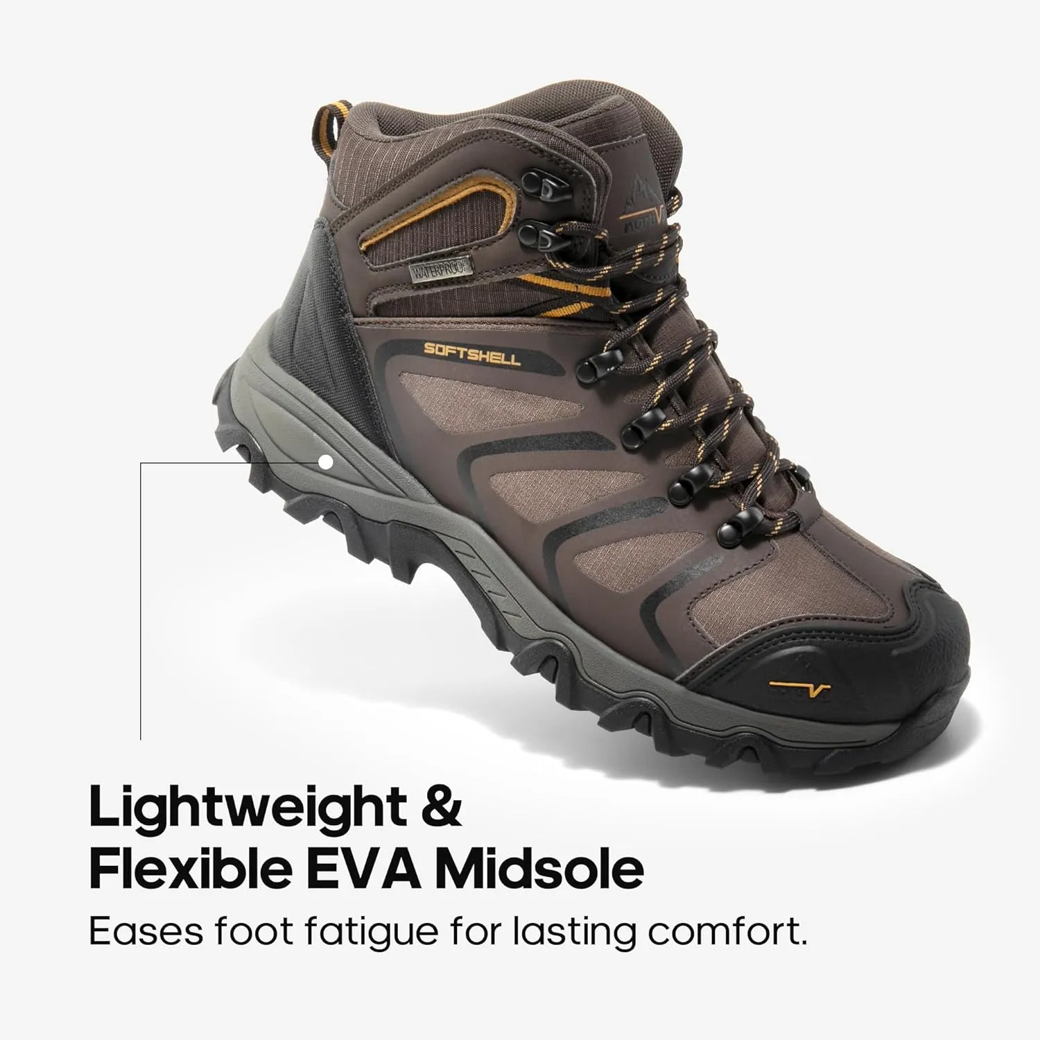 NORTIV 8 Waterproof Work Boots for Men Steel Toe Safety Construction Boots