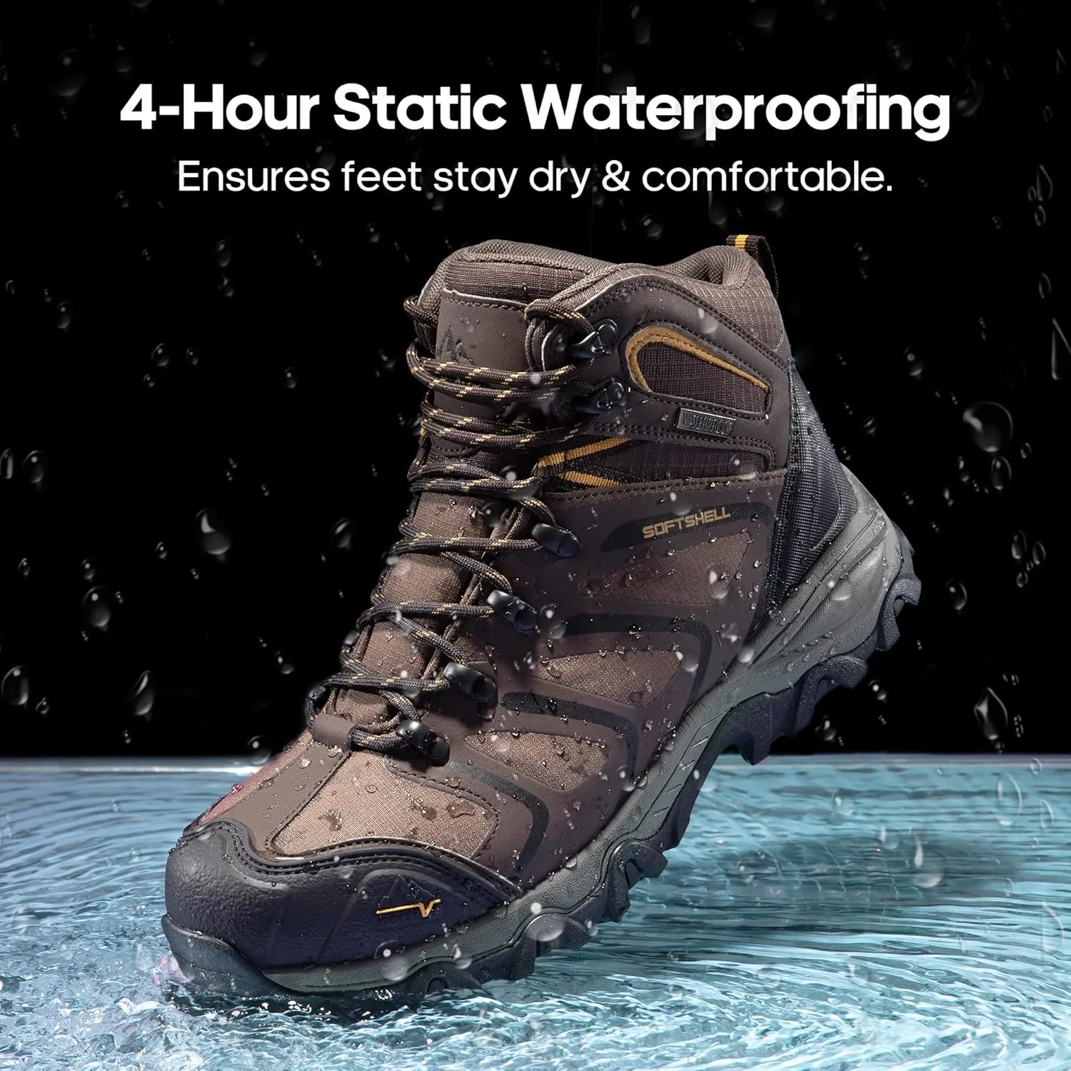 NORTIV 8 Waterproof Work Boots for Men Steel Toe Safety Construction Boots