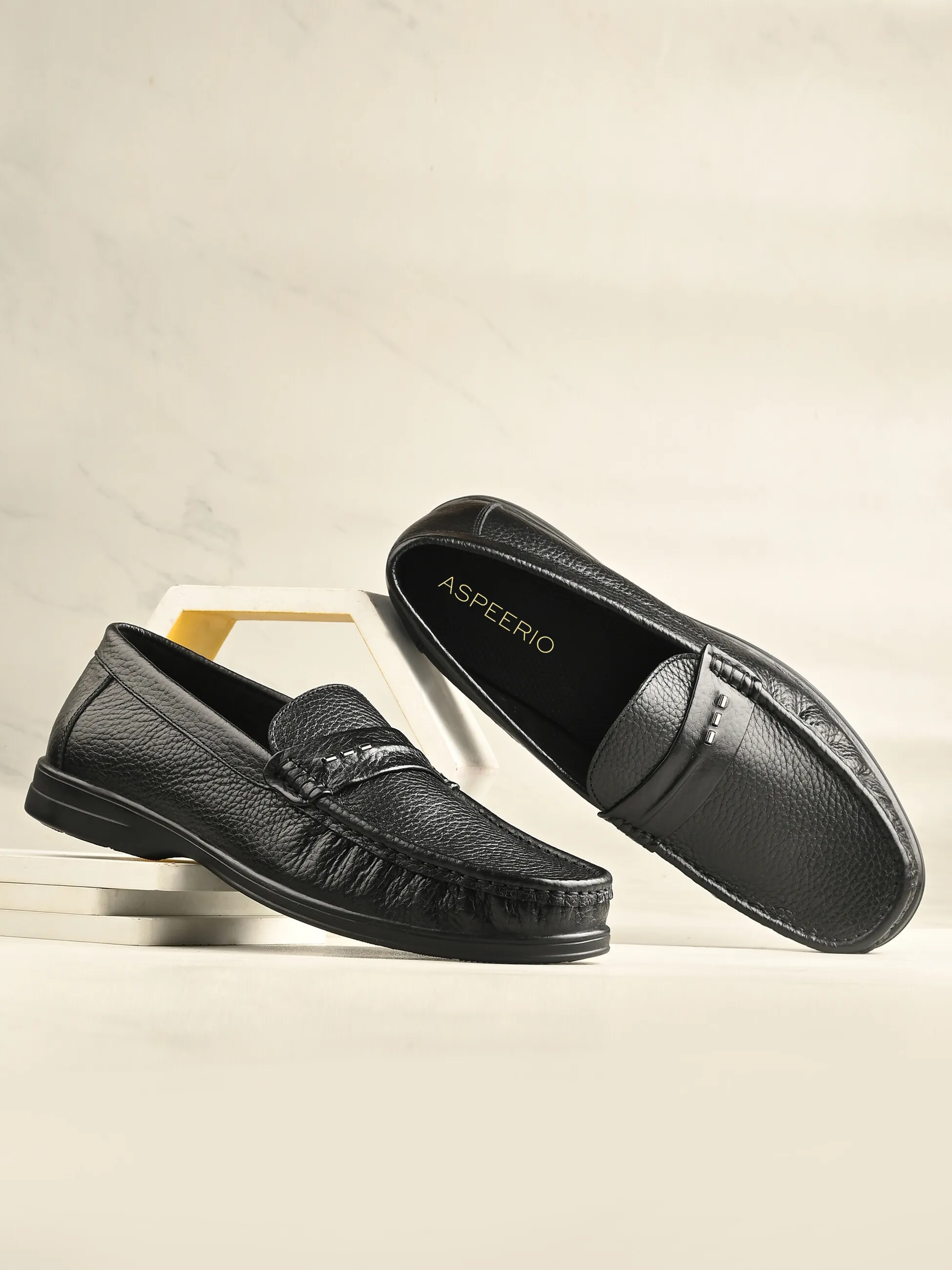 Nova Buckled Loafers by Aspeerio