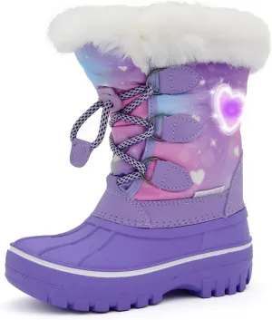 Nova Mountain Light Up Boots Boys Girls Little Kids Winter Snow Boots