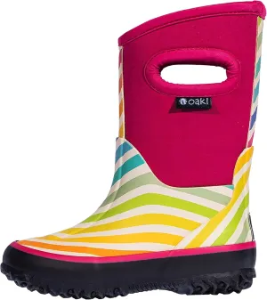 OAKI Kid's Neoprene Rain Boots, Snow Boots, Muck Boots