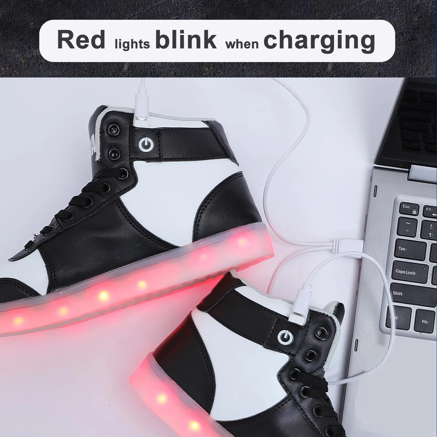 Odema V3 Aurora Unisex High Top Light Up Shoes, Sneakers with Lights for Men，Women, Led Light Shoes,USB Charging Glowing Shoes for Teens