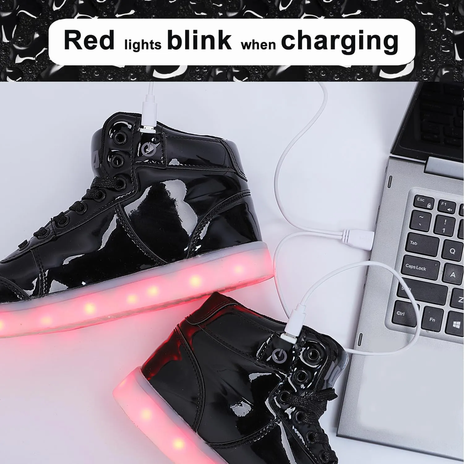 Odema V3 Aurora Unisex High Top Light Up Shoes, Sneakers with Lights for Men，Women, Led Light Shoes,USB Charging Glowing Shoes for Teens