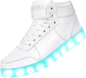 Odema V3 Aurora Unisex High Top Light Up Shoes, Sneakers with Lights for Men，Women, Led Light Shoes,USB Charging Glowing Shoes for Teens