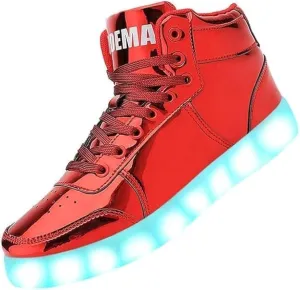 Odema V3 Aurora Unisex High Top Light Up Shoes, Sneakers with Lights for Men，Women, Led Light Shoes,USB Charging Glowing Shoes for Teens