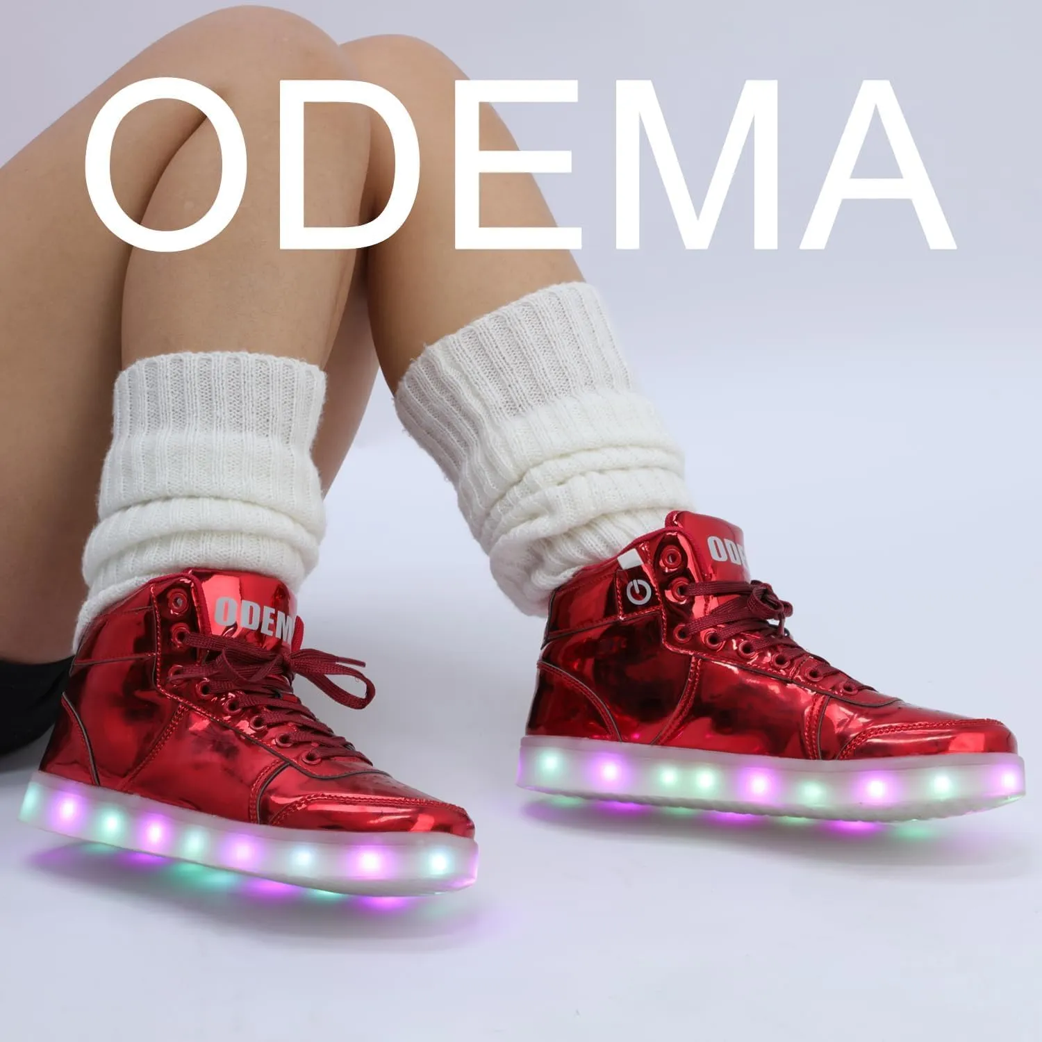 Odema V3 Aurora Unisex High Top Light Up Shoes, Sneakers with Lights for Men，Women, Led Light Shoes,USB Charging Glowing Shoes for Teens