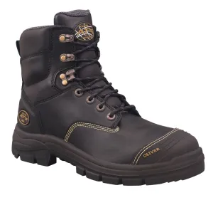 OLIVER BLACK LACE UP ZIP SIDED BOOT    55345Z