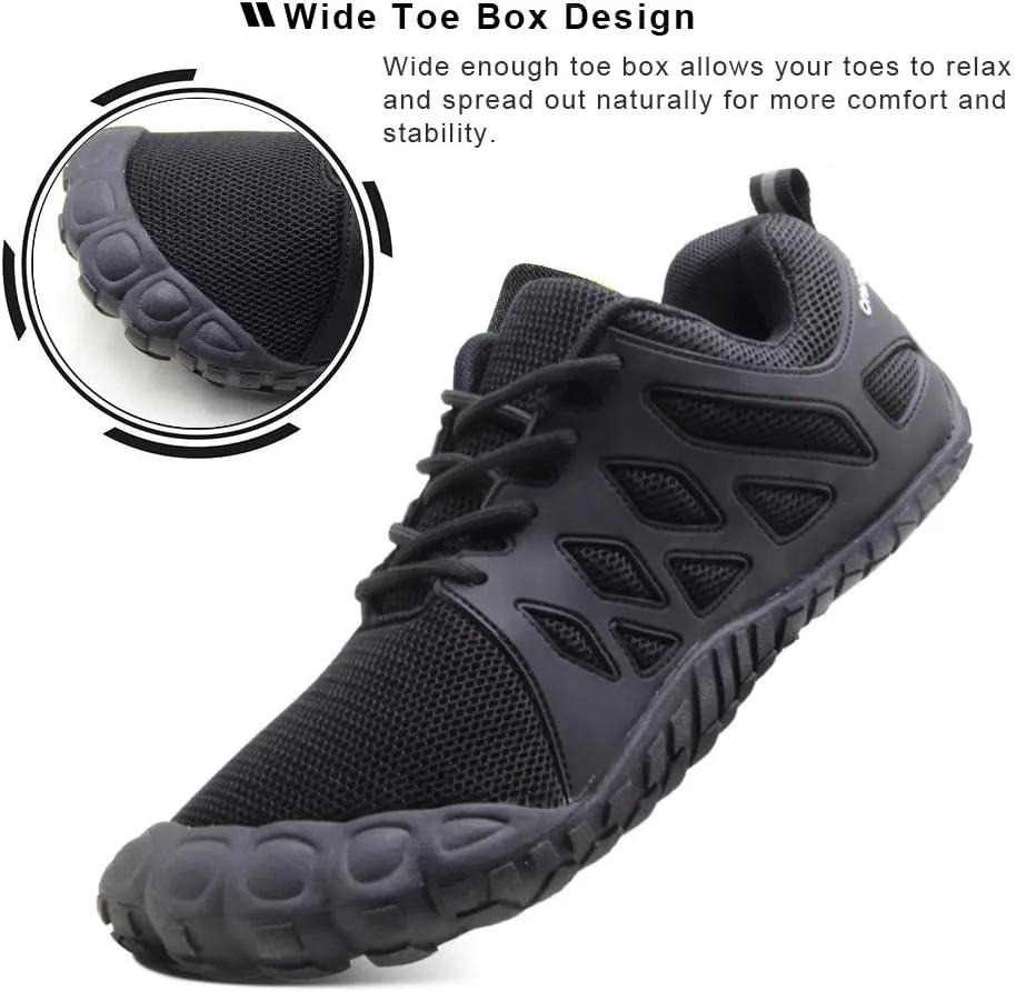 Oranginer Men's Barefoot Shoes - Big Toe Box - Minimalist Cross Training Shoes for Men