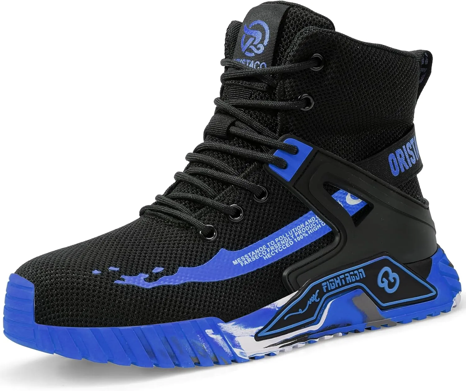 ORISTACO Work Safety Crew Boots Lightweight Breathable Industry Construction Steel Toe Sneakers