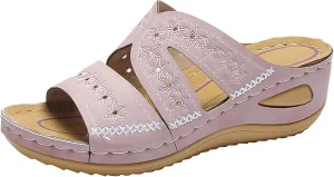 Orthopedic Sandals for Women, Women Summer Dressy Comfortable Sandals Arch Support Wedge Sandals 2025 Non Slip Flip Flops Sandals