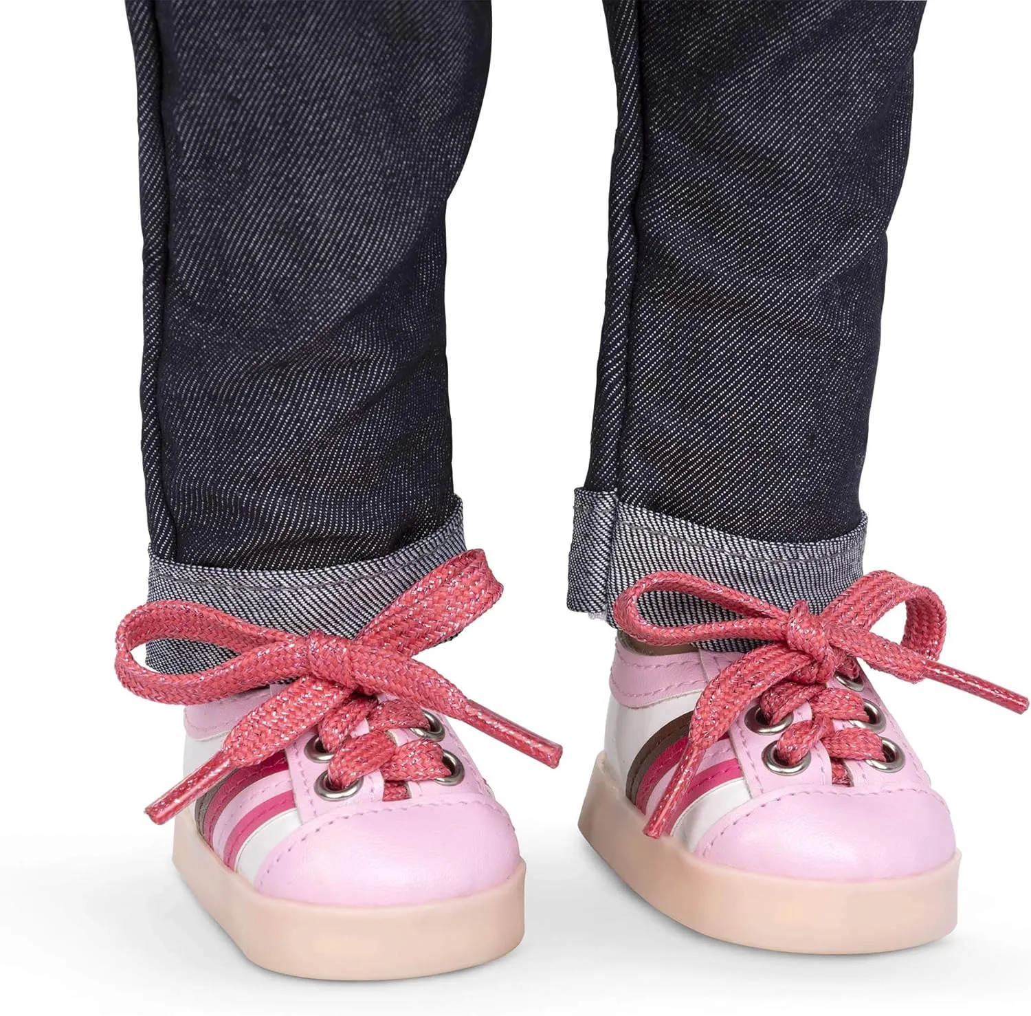 Our Generation BD35129Z Light Up Pink & White Sneakers