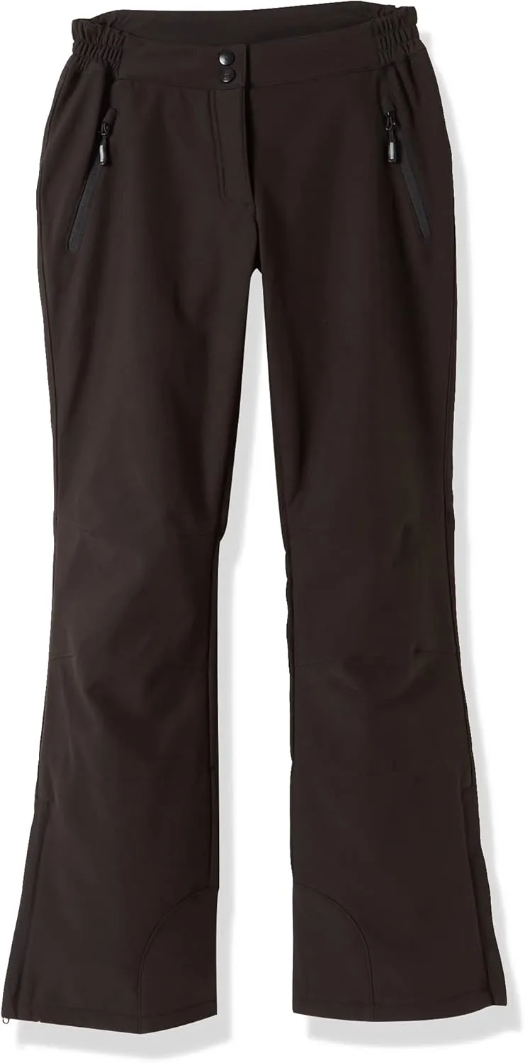 Outdoor Ventures Women's Snow Pants Waterproof Windproof Outdoor Fleece Lined Softshell Insulated Ski Pants with Boot Gaiters