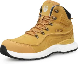 OUXX Men's Composite Toe Work Boots, ASTM F2413 Electro-Static Discharge Safety Shoes, Anti-Slip Rubber Outsole(OX2601)