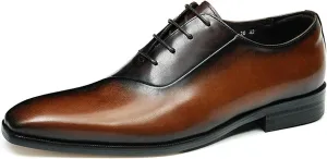 Oxfords Formal Dress Shoes for Men Genunie Leather Wingtip Toe Two Tone Derby Fashion Wedding Prom Shoes Mnes Tuxedo Comfortable Business Casual Shoes