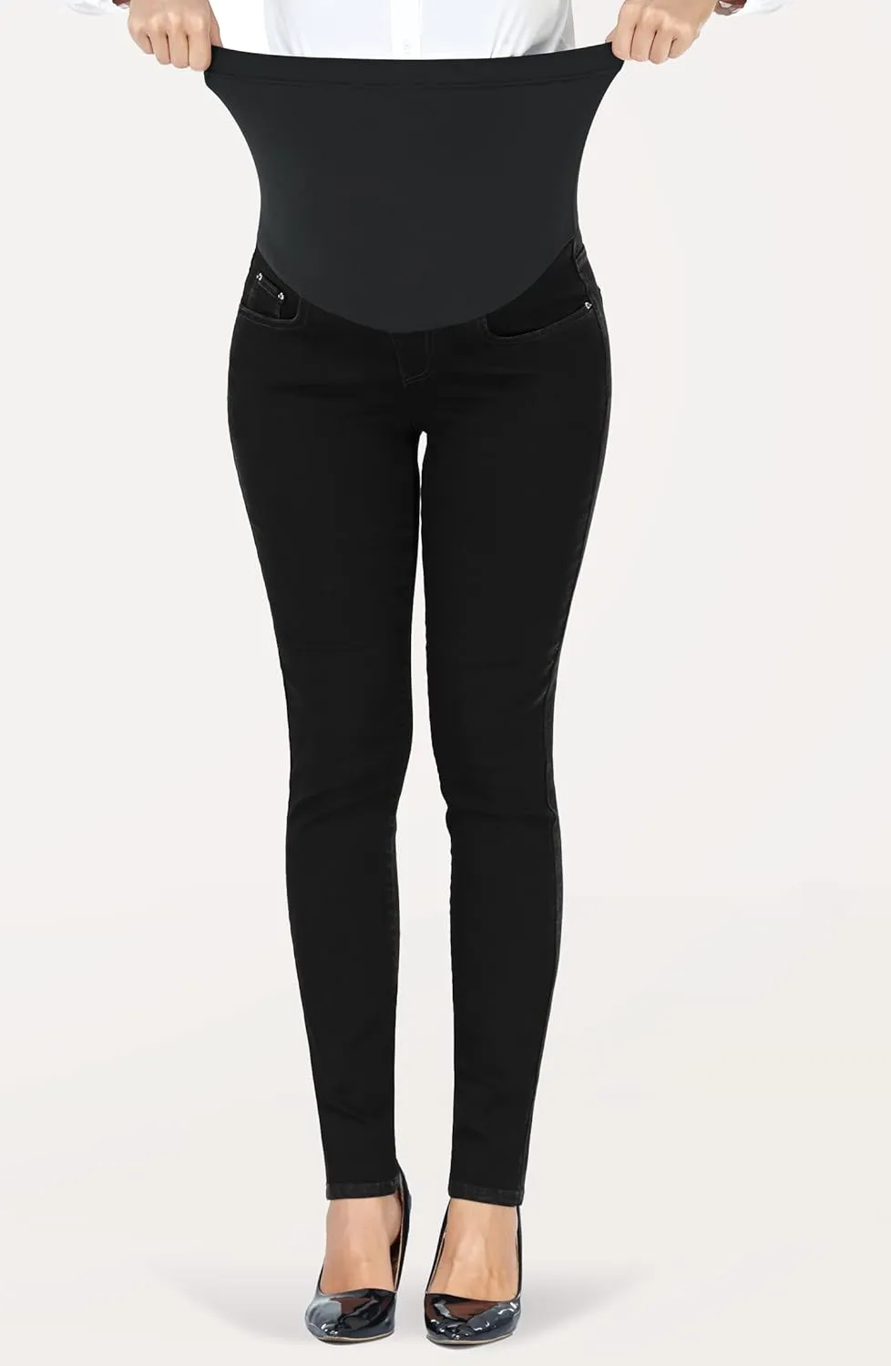 PACBREEZE Women's Maternity Jeans Over Belly Skinny Stretchy Denim Pants Comfy Slim Pregnancy Pants