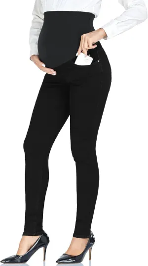 PACBREEZE Women's Maternity Jeans Over Belly Skinny Stretchy Denim Pants Comfy Slim Pregnancy Pants