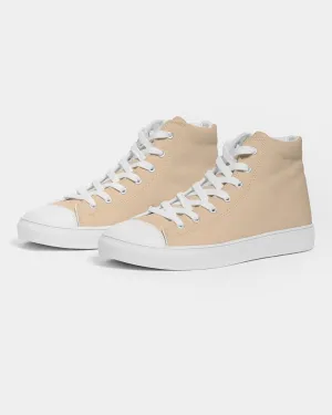 Pale Pastel Orange Women's High-top Canvas Sneakers | Women's | Bright Pale Pastel Orange | C0M15Y30K0