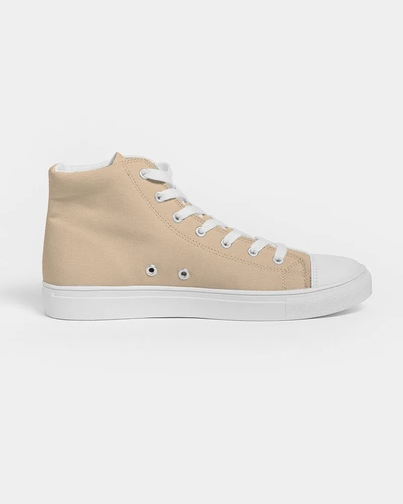 Pale Pastel Orange Women's High-top Canvas Sneakers | Women's | Bright Pale Pastel Orange | C0M15Y30K0