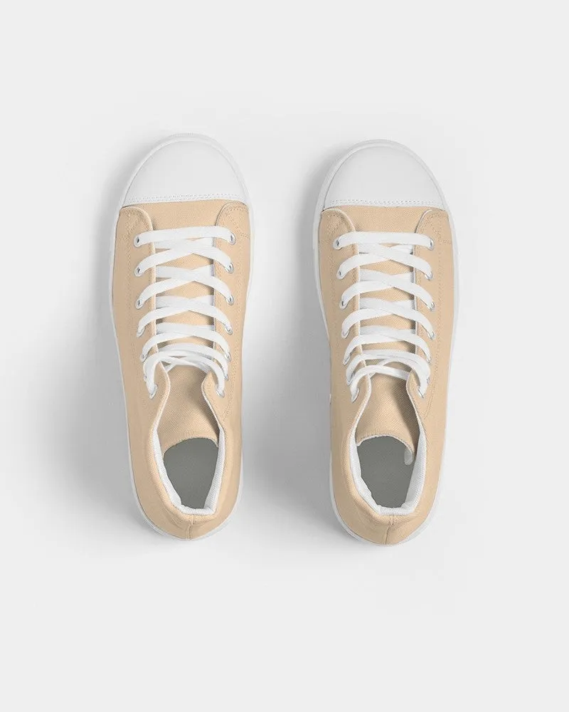 Pale Pastel Orange Women's High-top Canvas Sneakers | Women's | Bright Pale Pastel Orange | C0M15Y30K0