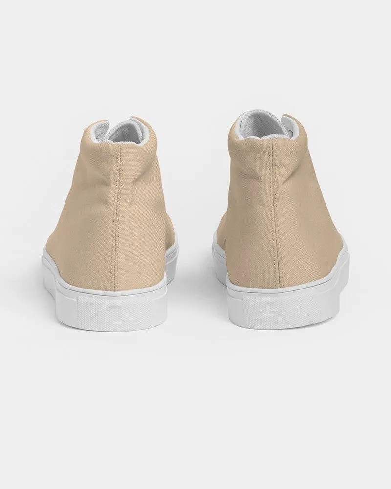 Pale Pastel Orange Women's High-top Canvas Sneakers | Women's | Bright Pale Pastel Orange | C0M15Y30K0