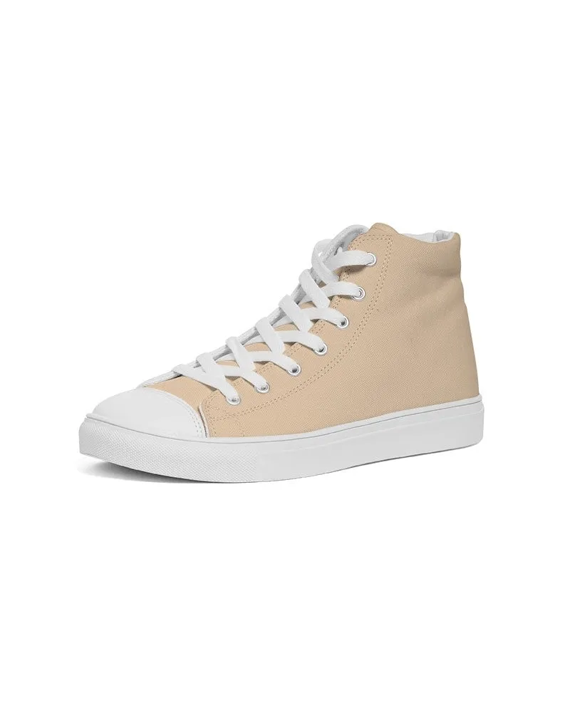Pale Pastel Orange Women's High-top Canvas Sneakers | Women's | Bright Pale Pastel Orange | C0M15Y30K0