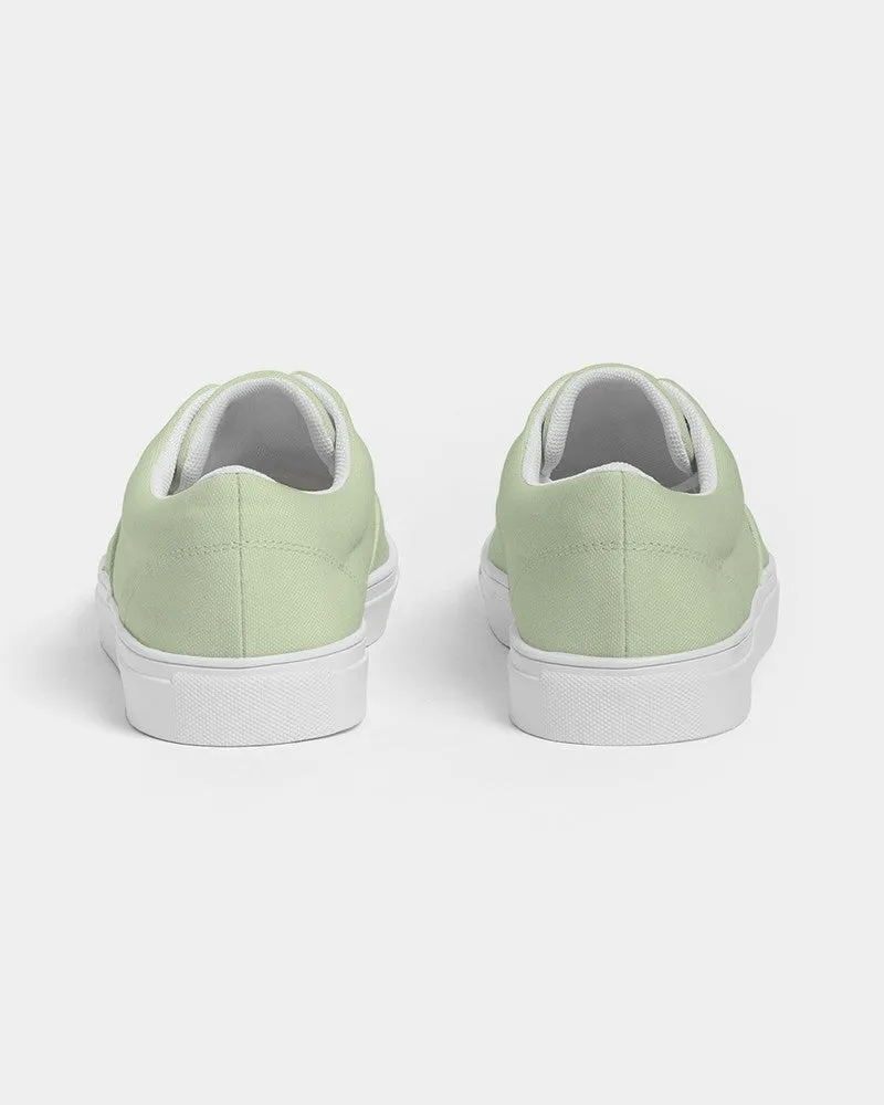 Pale Pastel Warm Green Men's Canvas Sneakers | Men's | Bright Pale Pastel Warm Green | C15M0Y30K0