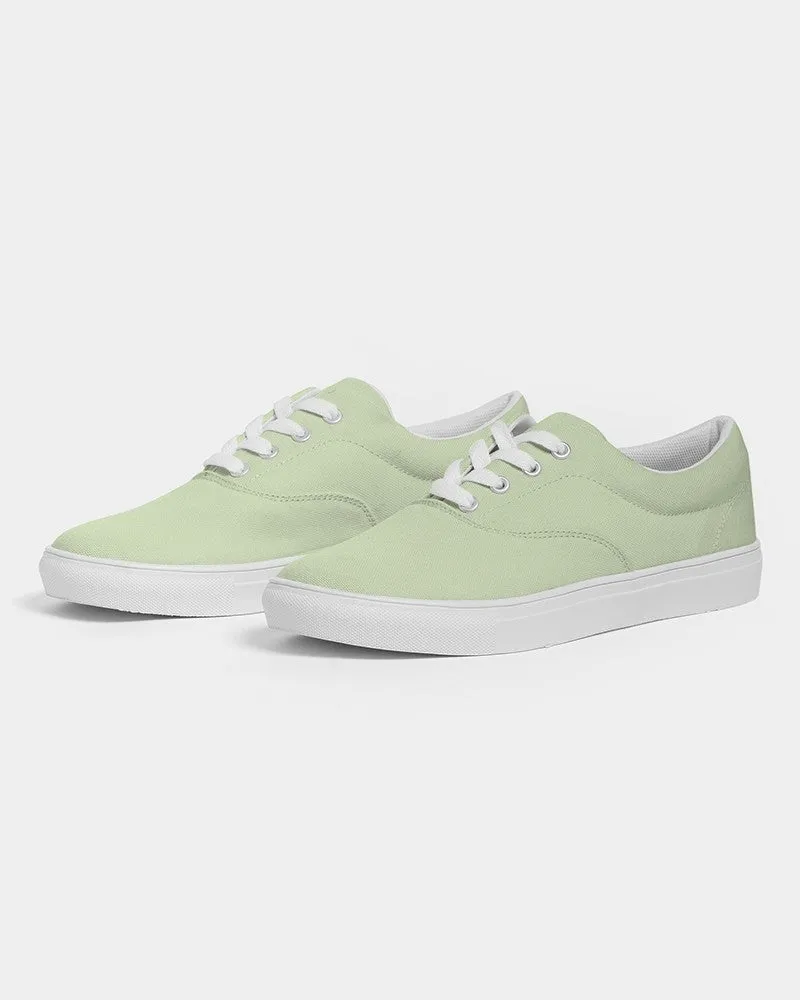 Pale Pastel Warm Green Men's Canvas Sneakers | Men's | Bright Pale Pastel Warm Green | C15M0Y30K0