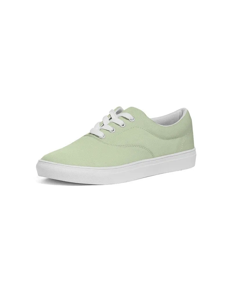 Pale Pastel Warm Green Men's Canvas Sneakers | Men's | Bright Pale Pastel Warm Green | C15M0Y30K0