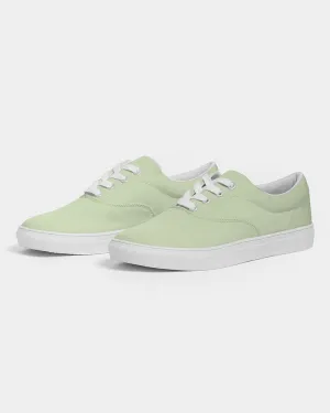 Pale Pastel Warm Green Men's Canvas Sneakers | Men's | Bright Pale Pastel Warm Green | C15M0Y30K0