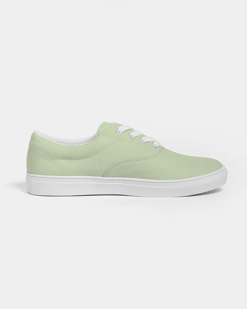 Pale Pastel Warm Green Men's Canvas Sneakers | Men's | Bright Pale Pastel Warm Green | C15M0Y30K0