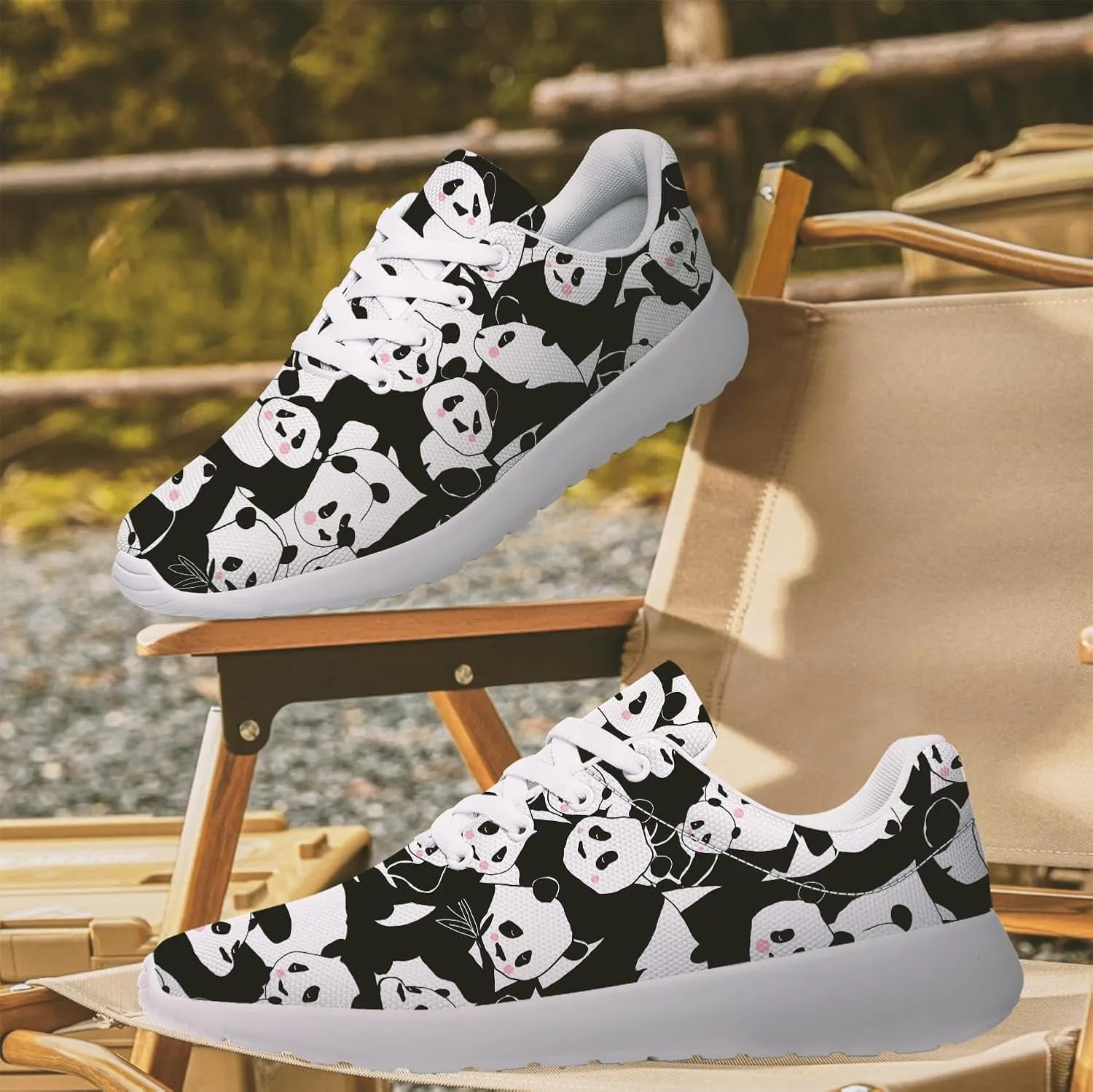 Panda Sneakers for Women Men Tennis Shoes Walking Sneakers Panda Gifts for Women Men