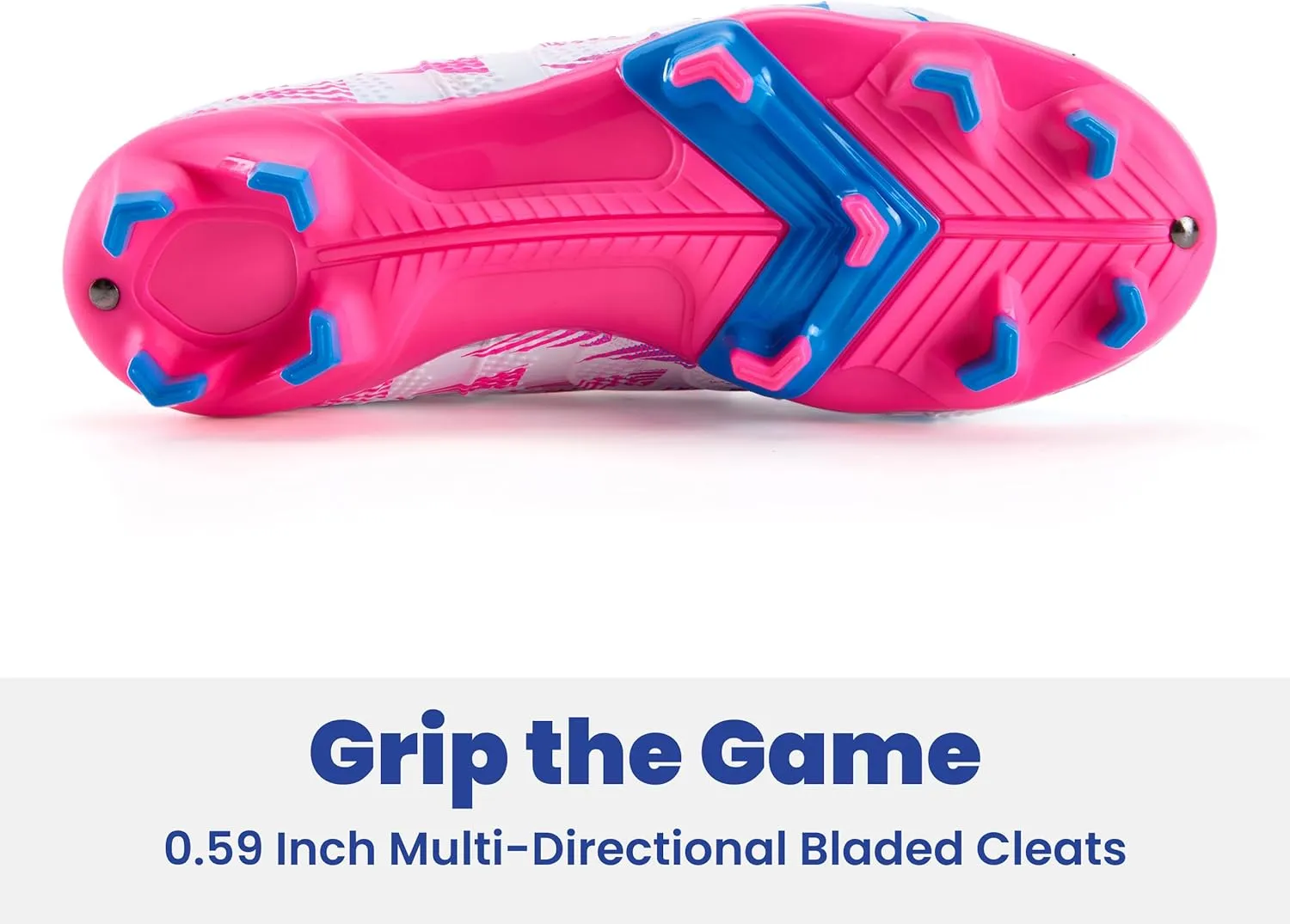 PATPAT Kids Soccer Cleats – High Top Outdoor Firm Ground and Turf Football Training Shoes for Little Big Boys and Girls, Sizes 10-6