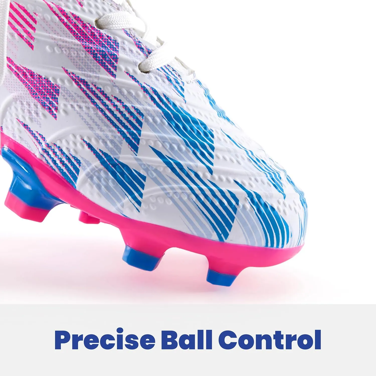 PATPAT Kids Soccer Cleats – High Top Outdoor Firm Ground and Turf Football Training Shoes for Little Big Boys and Girls, Sizes 10-6