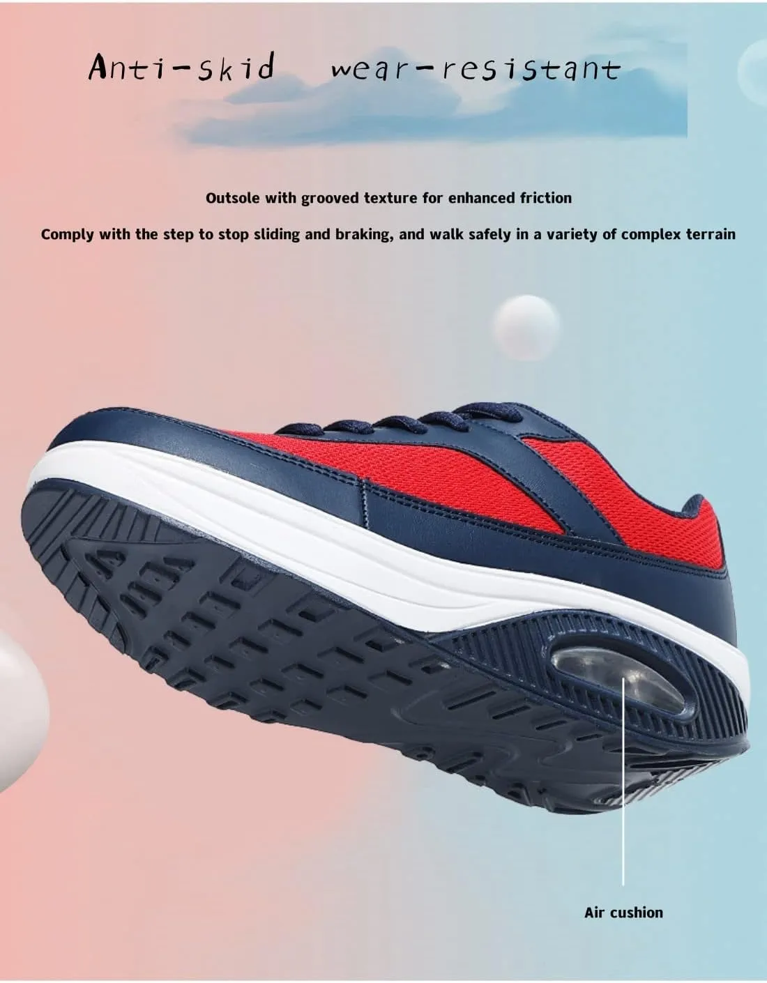pearlzone Women's Comfort Light Weight Mesh Non Slip Work Shoes,Breathe MeshShoes Fashion Sneakers for Women