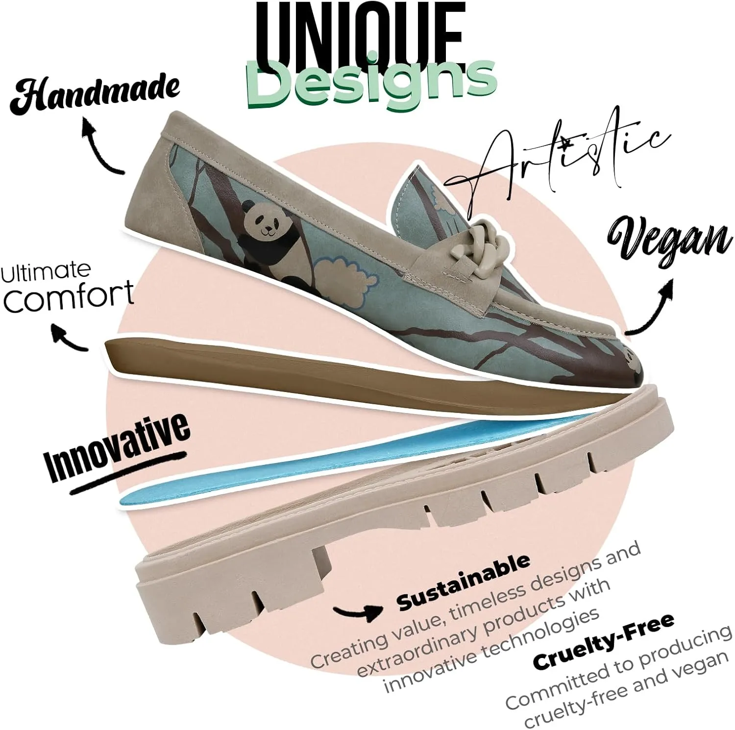 Penny Loafers for Women - Handmade and Vegan Leather Platform Loafers for Women